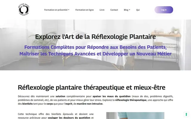 Page d’accueil de betterbeingformation.com