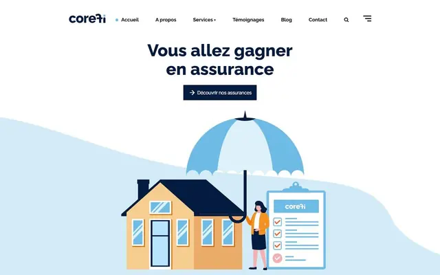 Page d’accueil de bycorefi.com