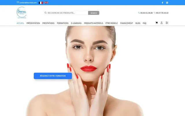 Page d’accueil de bycristal.com