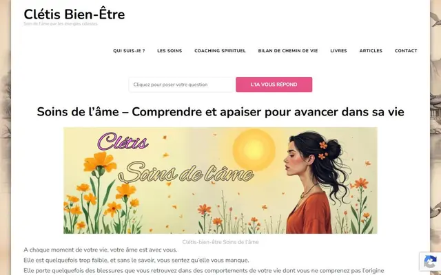 Page d’accueil de cletis-bien-etre.fr