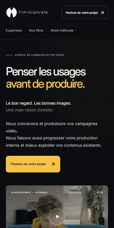 filmcorporate.fr sur mobile