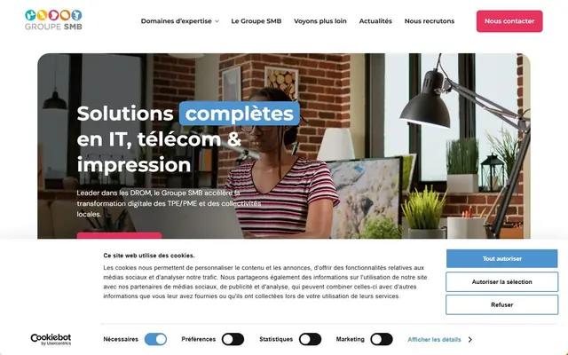 Page d’accueil de groupe-smb.com
