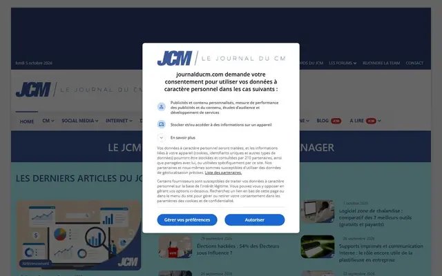 Page d’accueil de journalducm.com