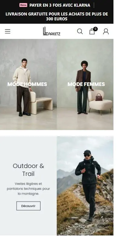 lareetz.fr sur mobile