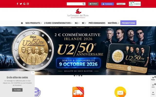 Page d’accueil de lecomptoirdeleuro.fr