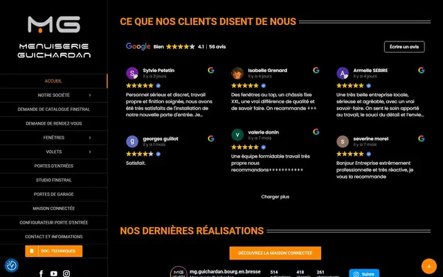 Page d’accueil de menuiserie-guichardan.fr