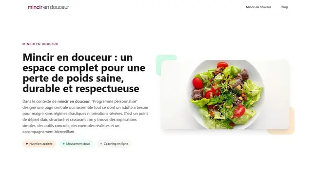 Page d’accueil de mincir-en-douceur.com