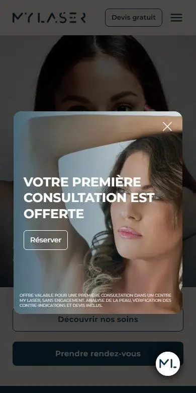 my-laser.fr sur mobile