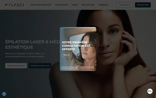 Page d’accueil de my-laser.fr