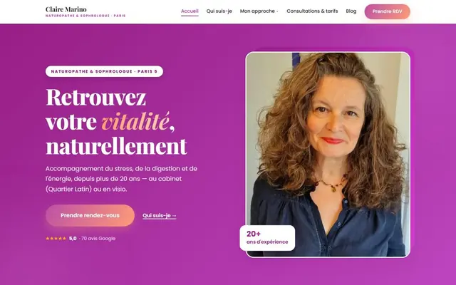 Page d’accueil de naturopathe-a-paris.fr