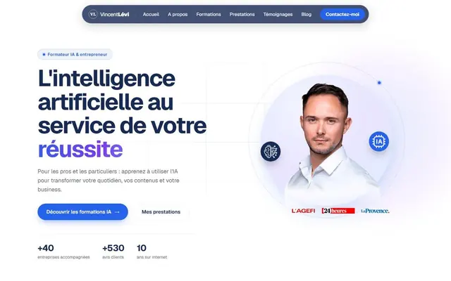 Page d’accueil de vincentlevi.com